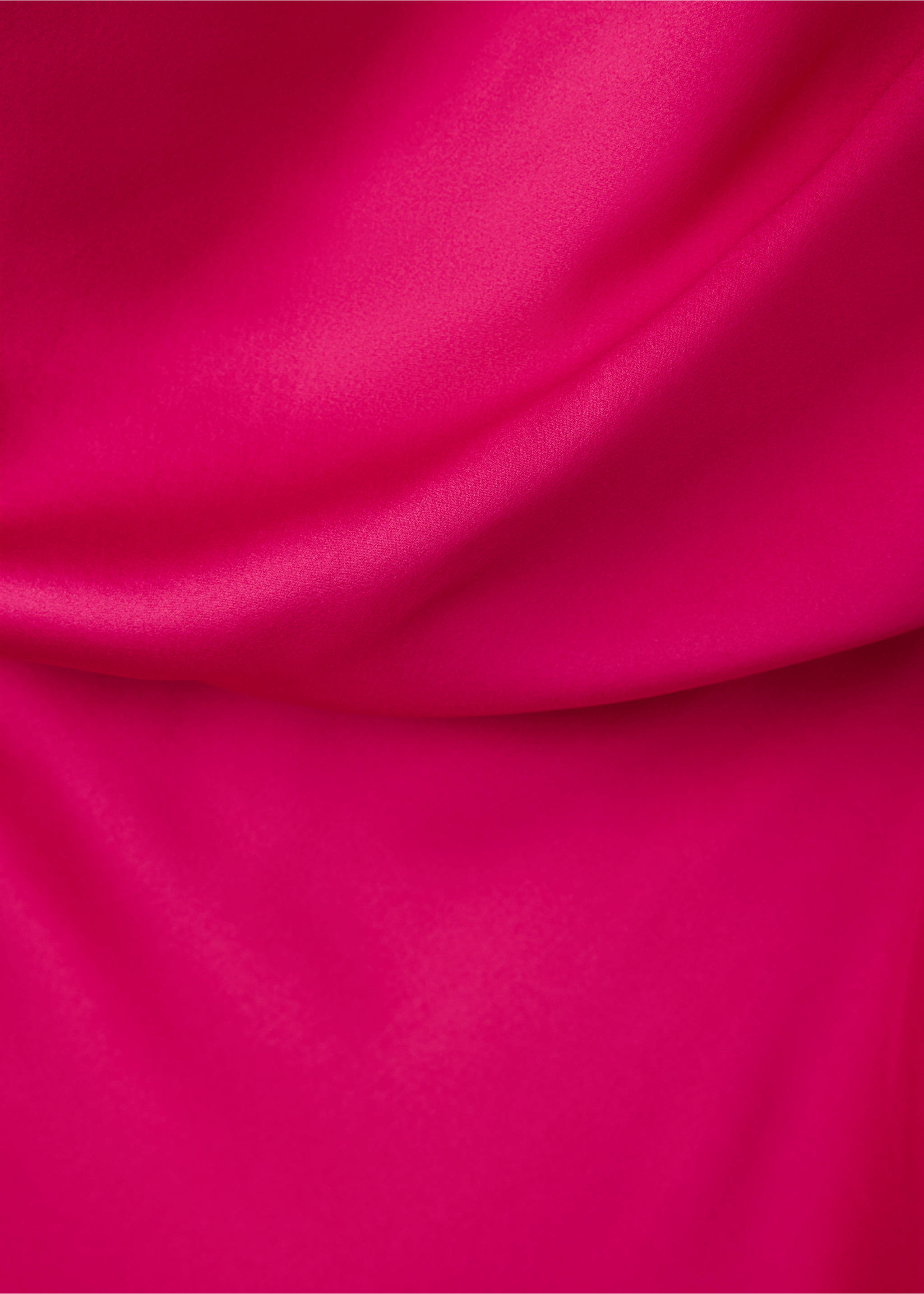 Asymmetric silk dress - Details of the article 0, Fuchsia. Ref: 37082562-00.