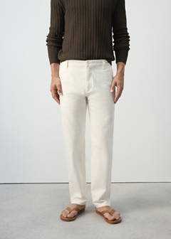 Relaxed fit jeans in a cotton-linen blend — Off White 1