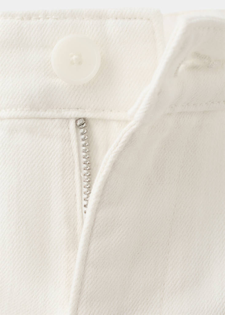 Relaxed fit jeans in a cotton-linen blend — Off White