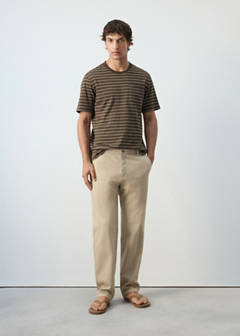 Relaxed fit jeans in a cotton-linen blend — Beige 2