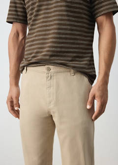 Relaxed fit jeans in a cotton-linen blend — Beige 4