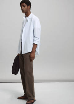 Relaxed fit jeans in a cotton-linen blend — Brown 15