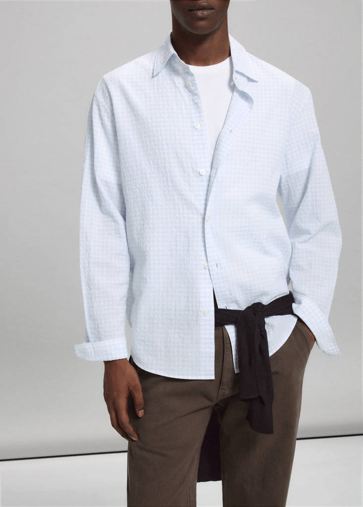 Relaxed fit jeans in a cotton-linen blend — Brown