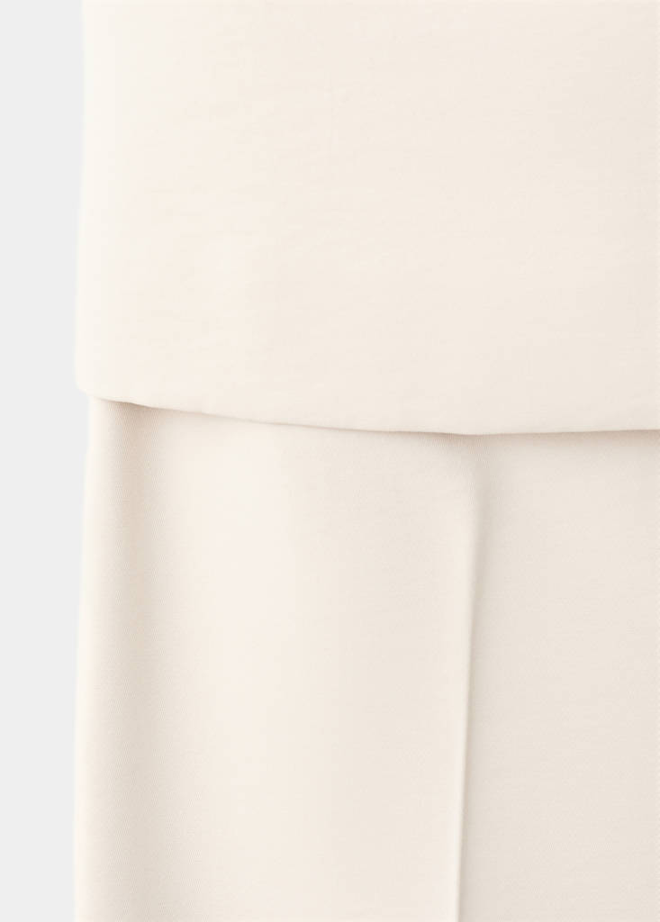 Halter jumpsuit with contrasting details — Beige