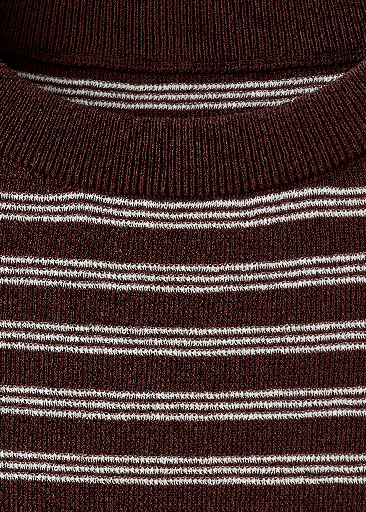 Short-sleeved ribbed sweater — Chocolate