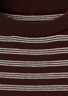 Short-sleeved ribbed sweater — Chocolate 9