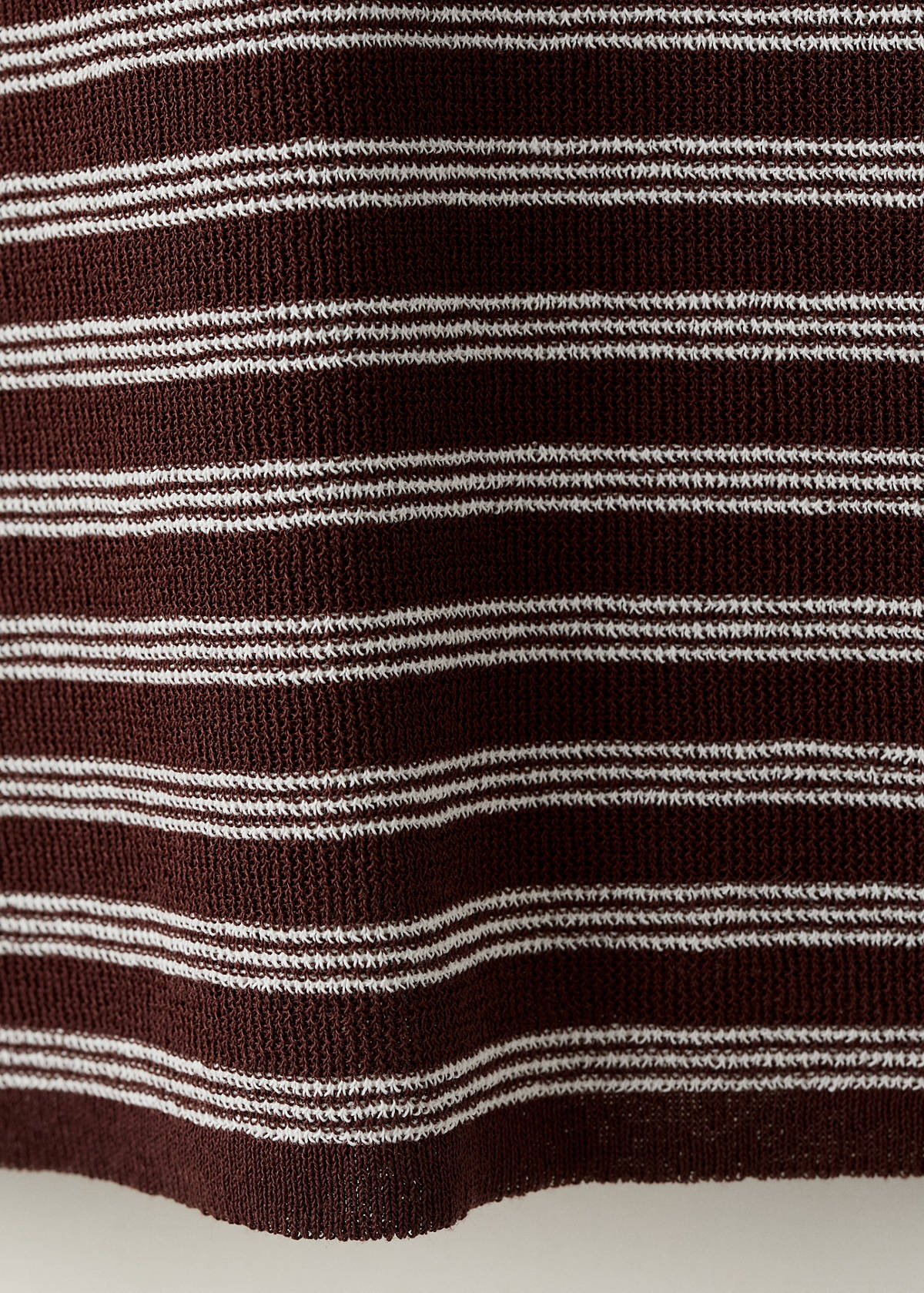Short-sleeved ribbed sweater — Chocolate