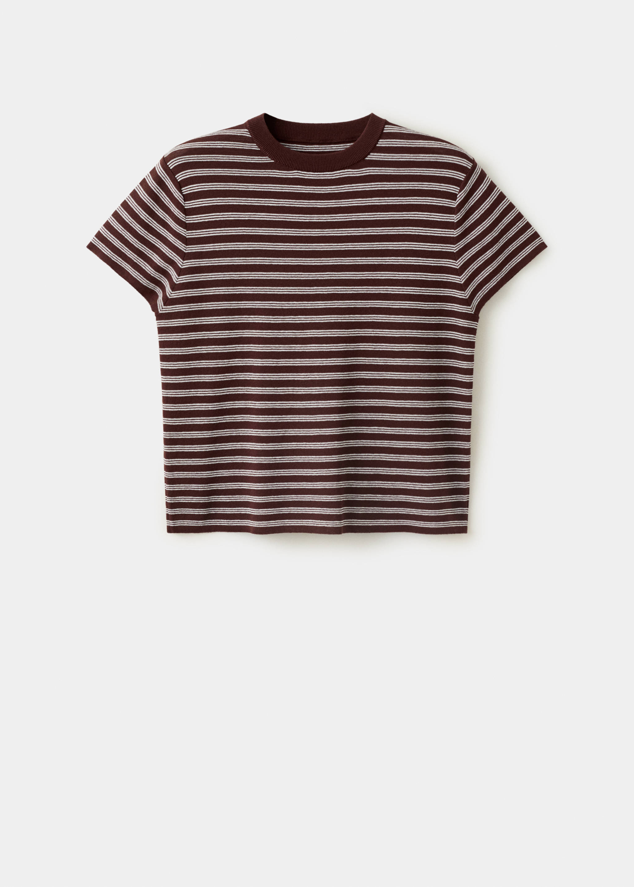 Short-sleeved ribbed sweater - Article without model