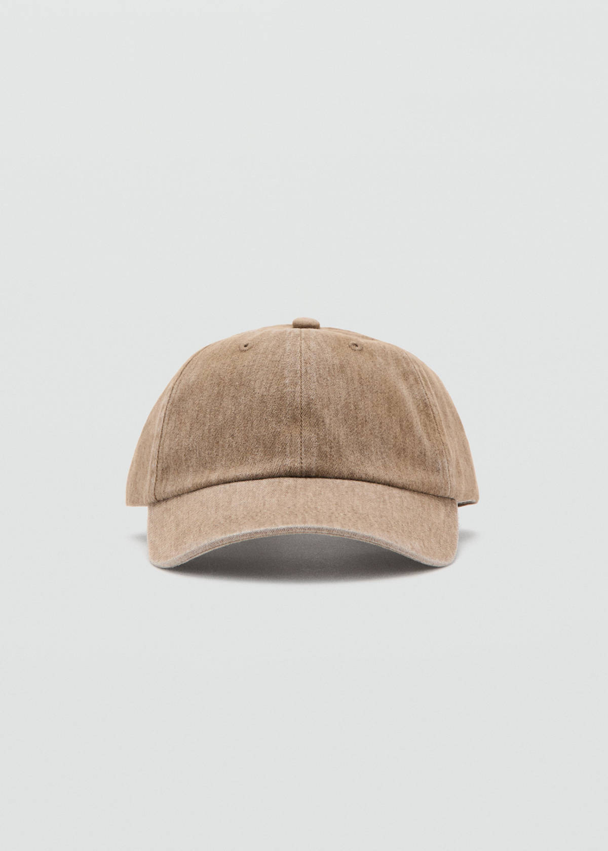 Cotton visor cap — Beige
