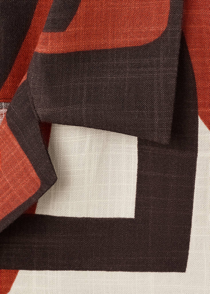 Printed bowling shirt — Burnt Orange