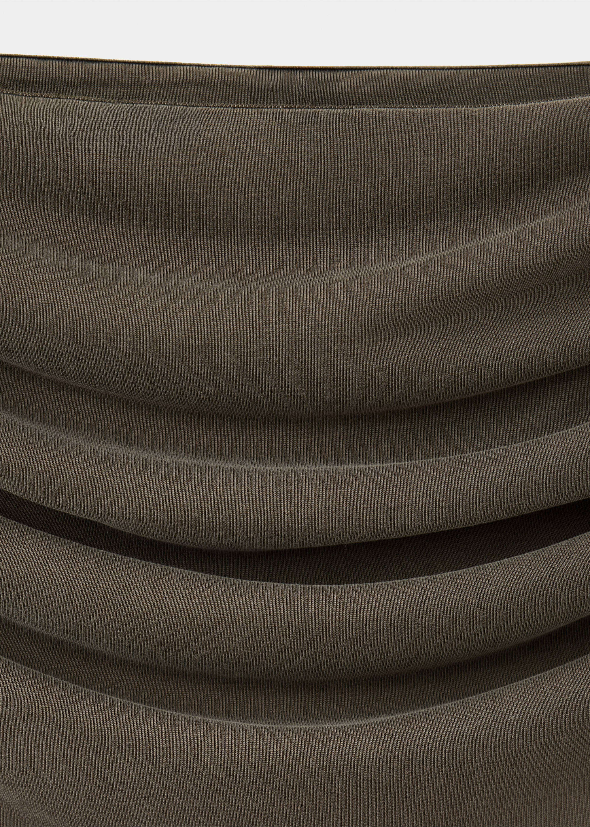 Asymmetric bandeau dress - Details of the article 8, Brown. Ref: 37082900-00.