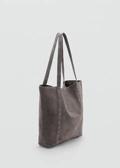 Leather tote bag — Grey 2