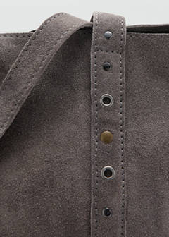 Leather tote bag — Grey 3