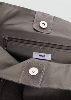 Leather tote bag — Grey 4
