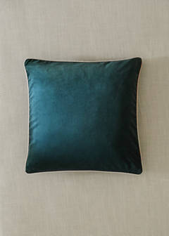 Velvet cotton garment-dye bed cushion cover 50x50 cm — Navy 1