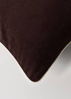 Velvet cotton garment-dye bed cushion cover 50x50 cm — Dark Red 2