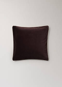 Velvet cotton garment-dye bed cushion cover 50x50 cm — Dark Red 5