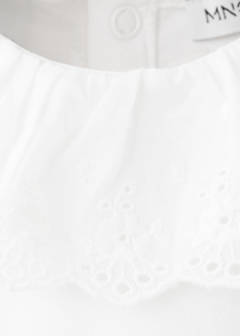 Embroidered babydoll-neck body — Off White 3