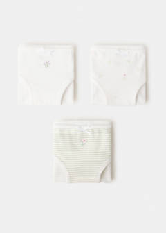 3 pack cotton panties — Off White 1