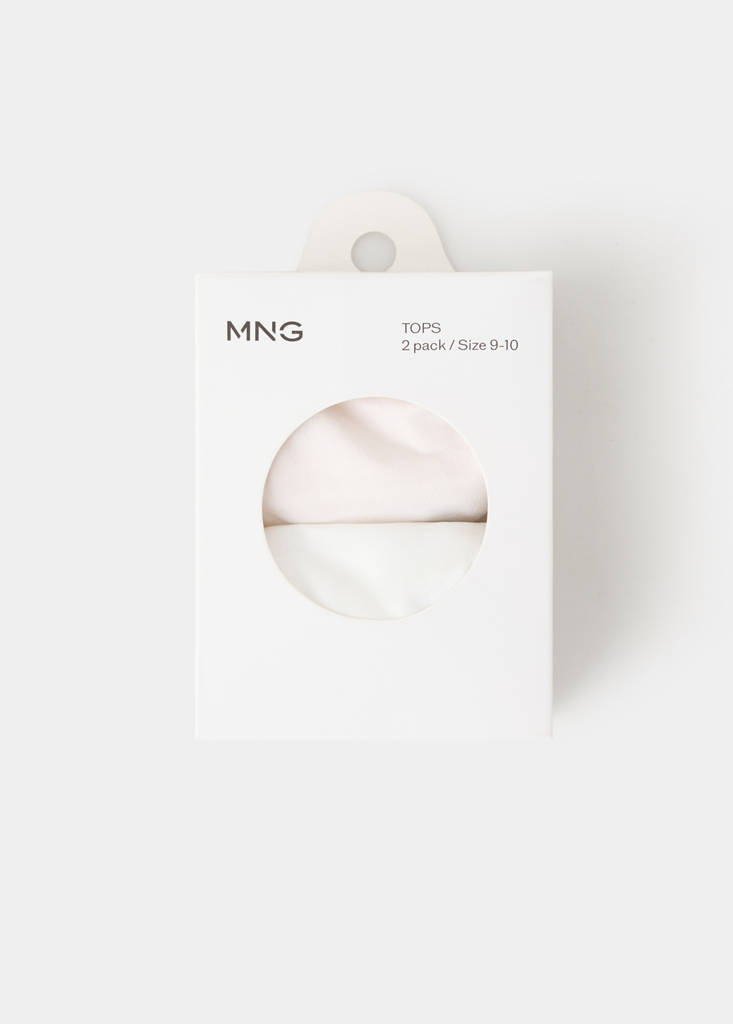 Pack of 2 triangle bras — Off White
