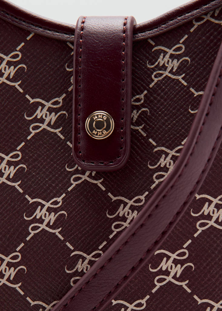 Logo print phone cover — Burgundy