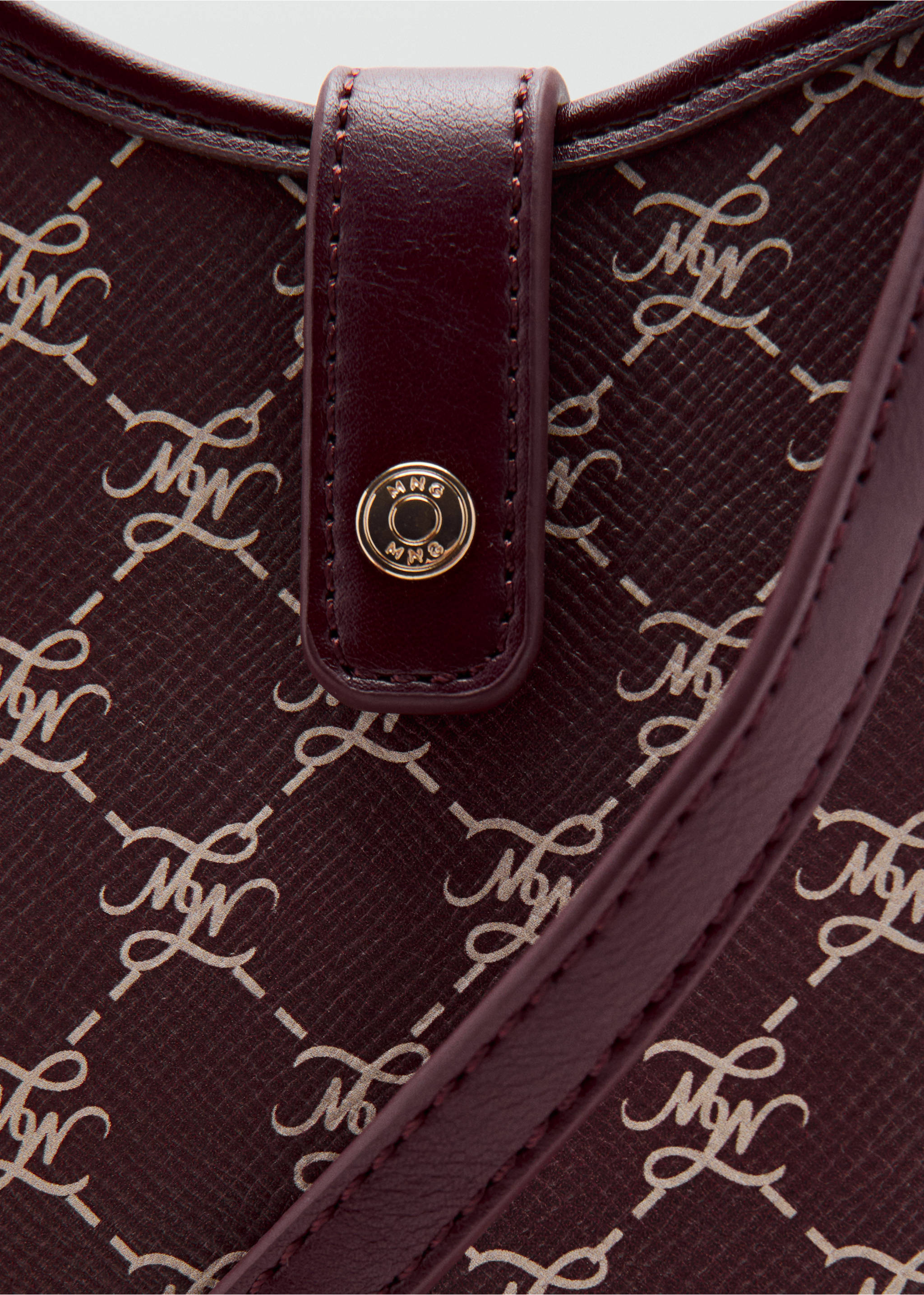 Logo print phone cover - Details of the article 1, Burgundy. Ref: 37082911-00.