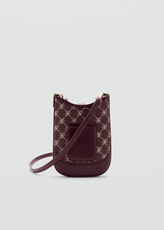 Logo print phone cover — Burgundy 6