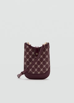 Logo print phone cover — Burgundy 3