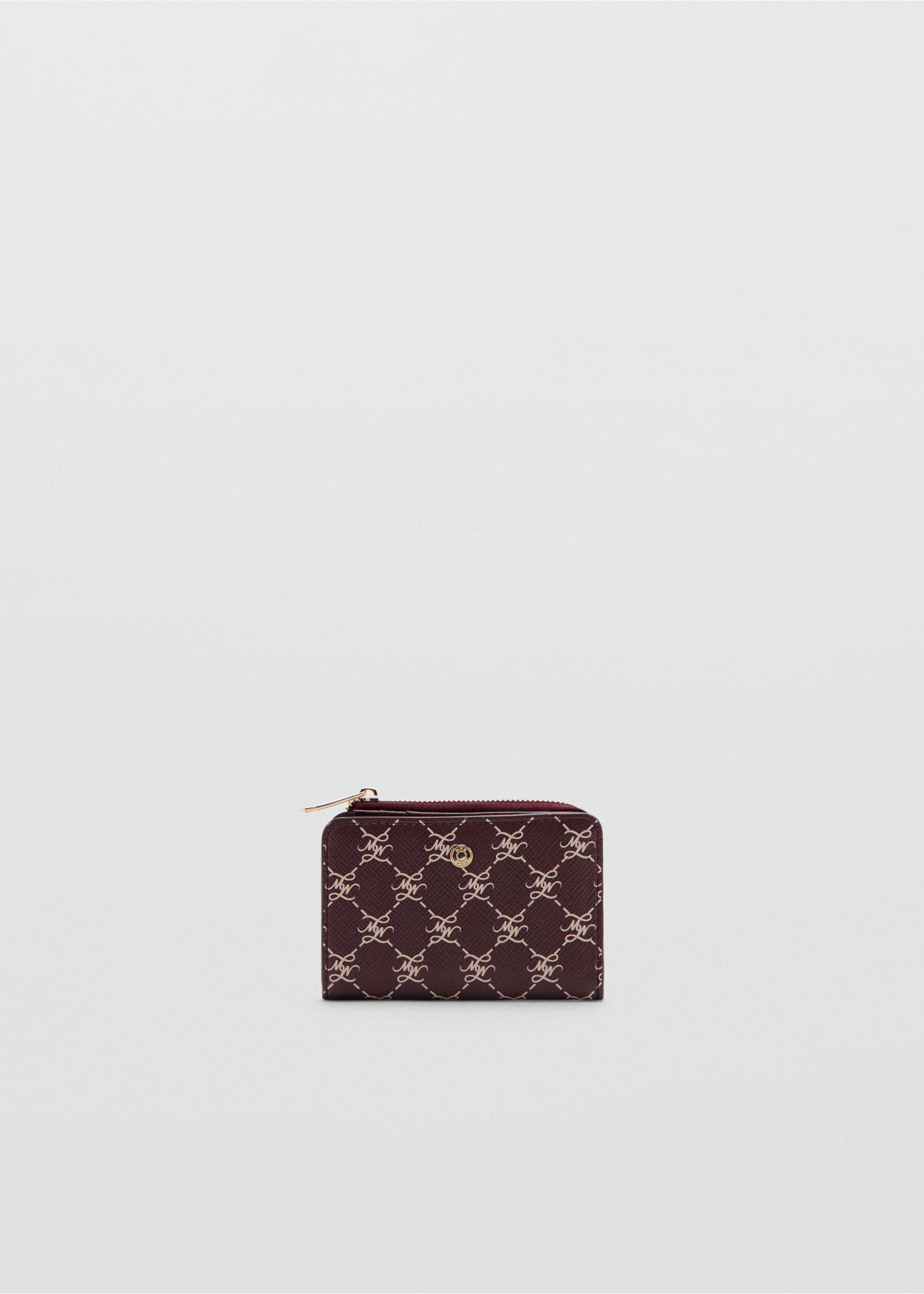 Medium wallet with logo print - Article without model, Burgundy. Ref: 37082912-00.