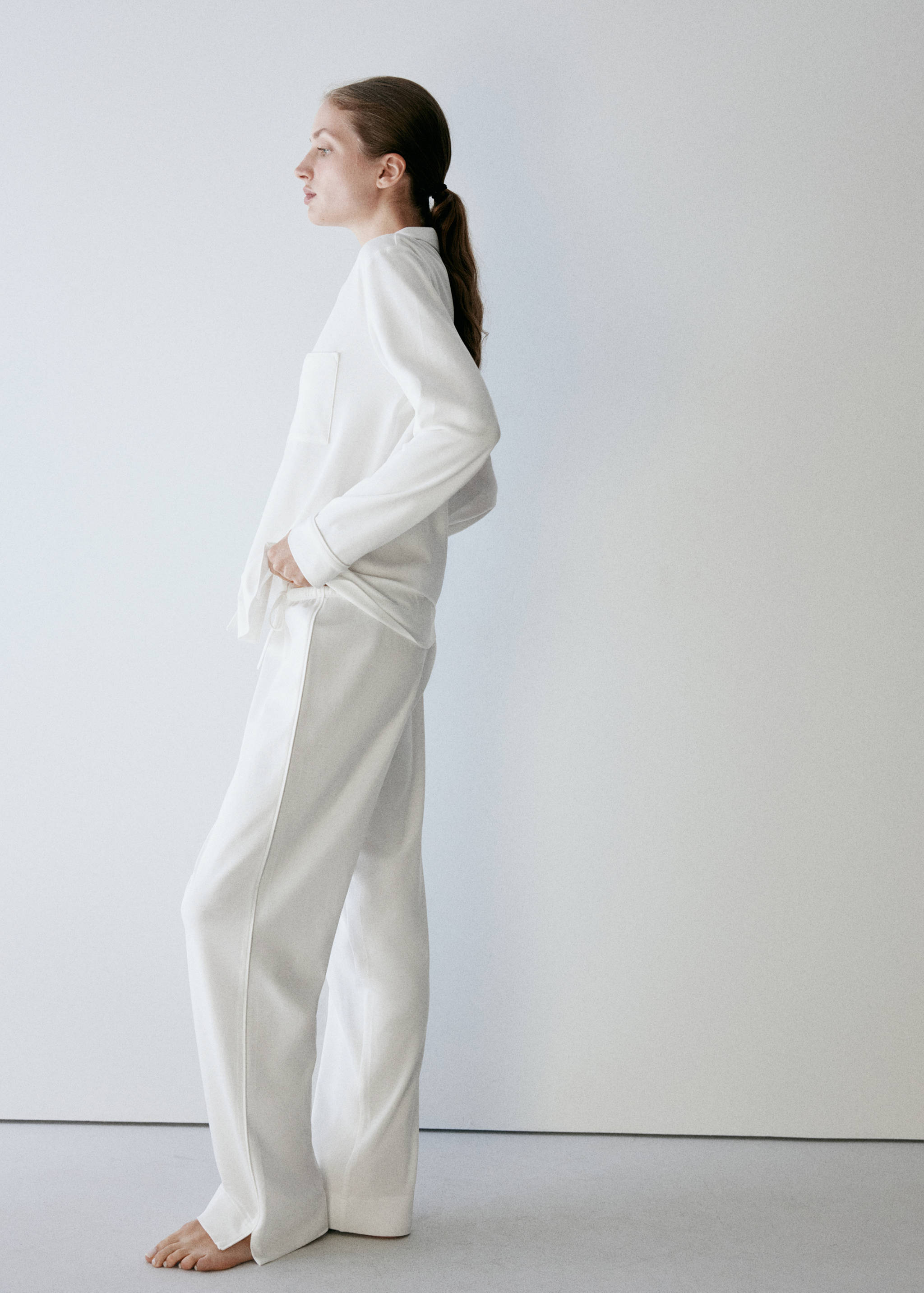 Pantalón pijama algodón elástico cintura ajustable - Plano general