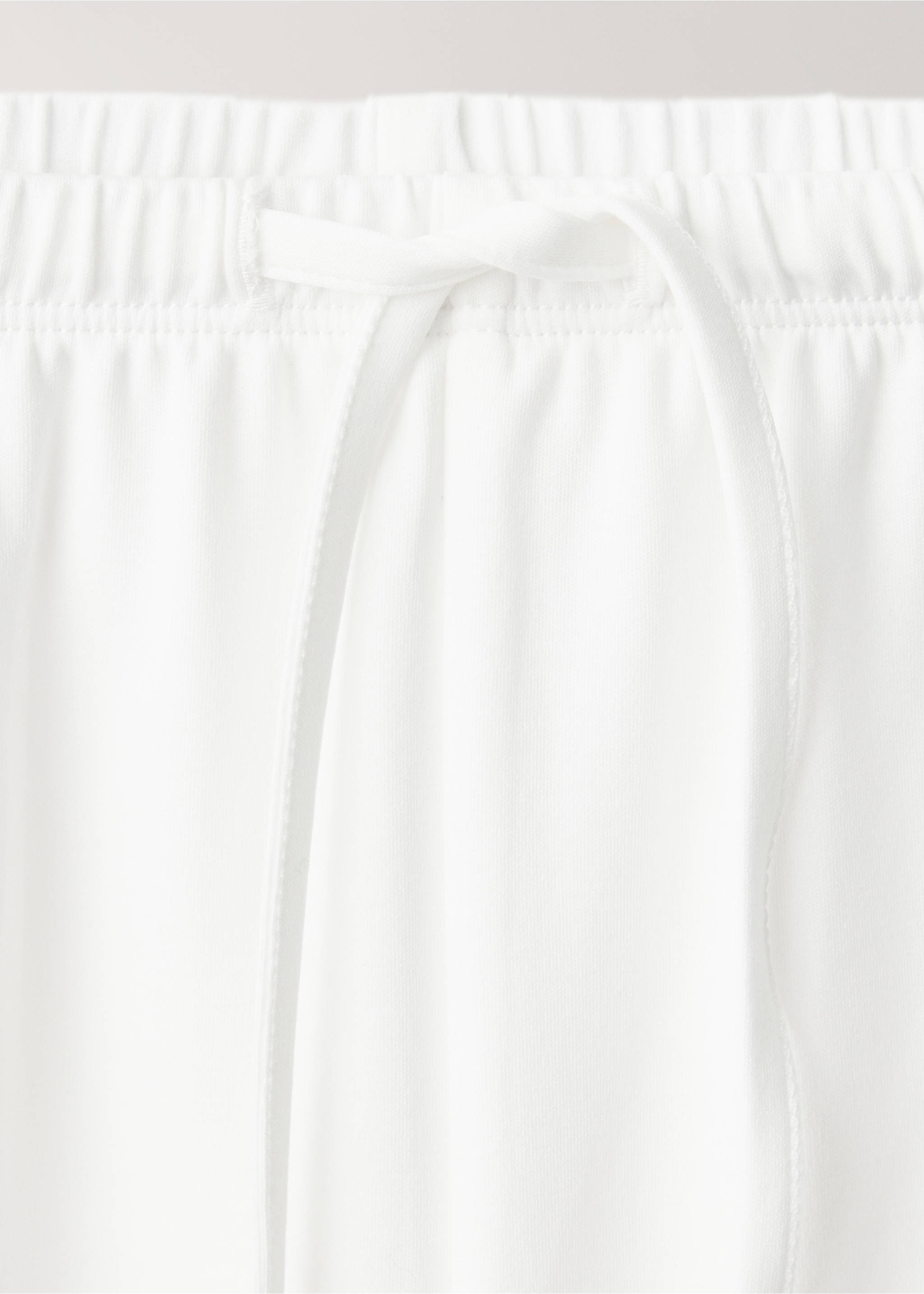 Pantalón pijama algodón elástico cintura ajustable - Detalle del artículo 8, Blanco. Ref: 37082913-00.