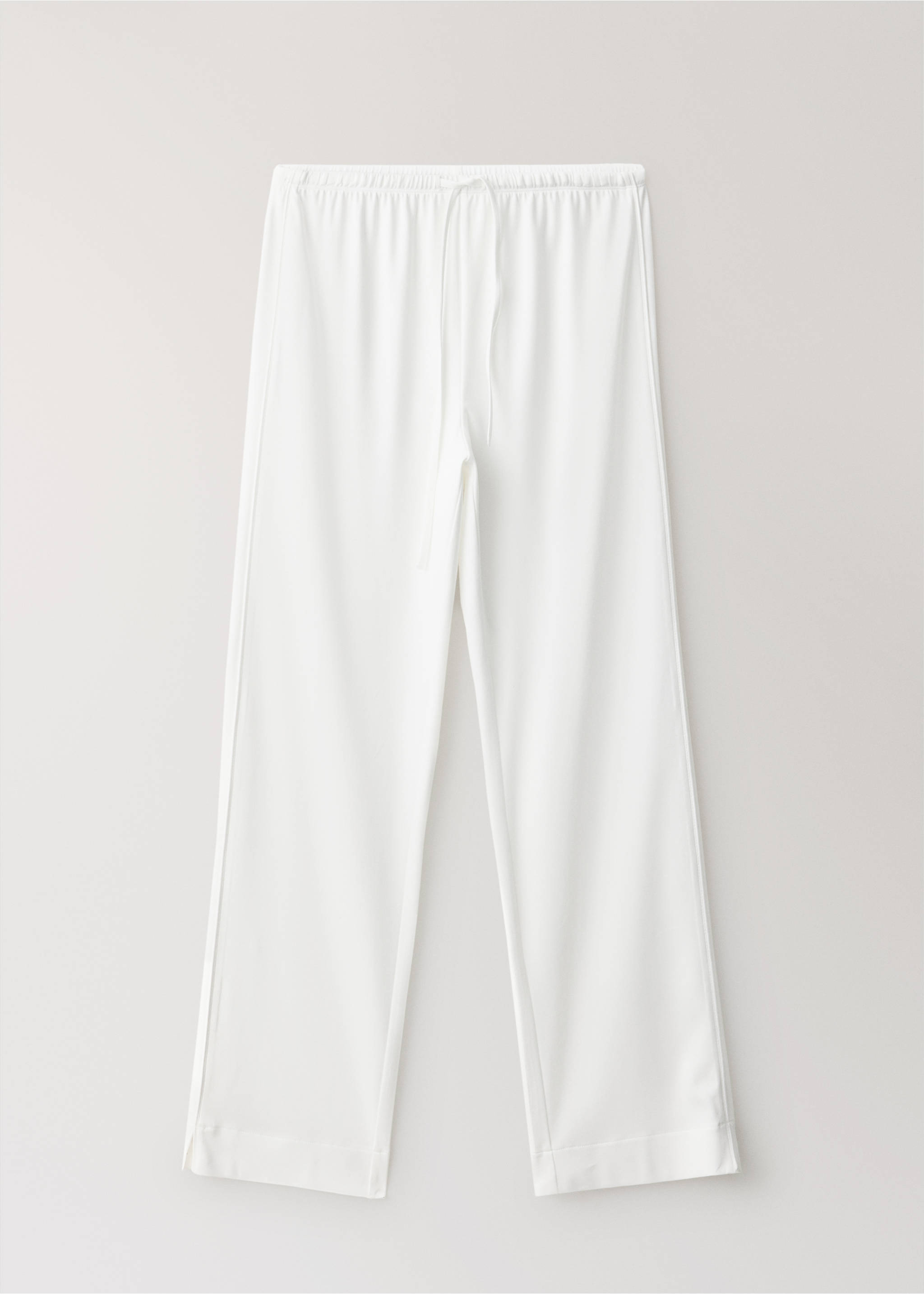 Pantalón pijama algodón elástico cintura ajustable - Artículo sin modelo, Blanco. Ref: 37082913-00.