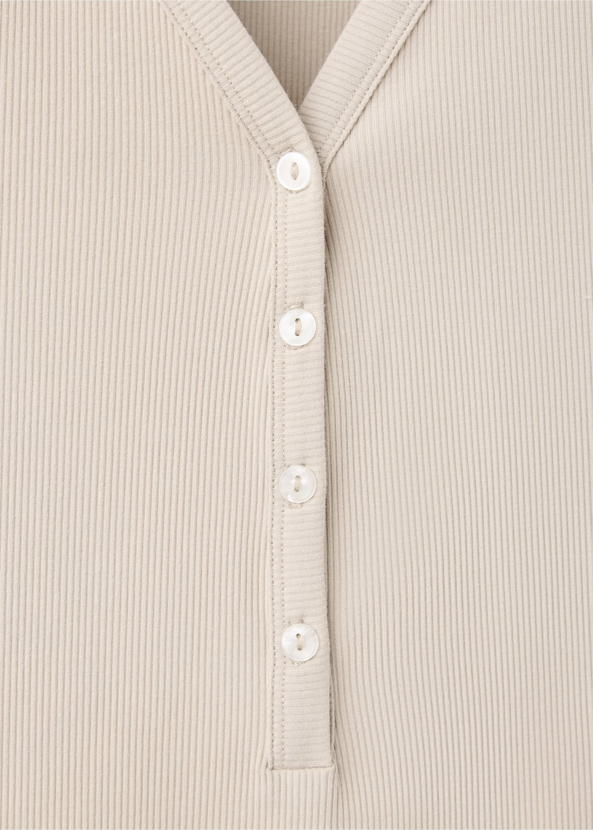 Camisón algodón viscosa escote pico - Detalle del artículo 8, Beige. Ref: 37082914-00.
