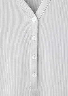 Cotton viscose nightdress with V-neckline — Grey 6