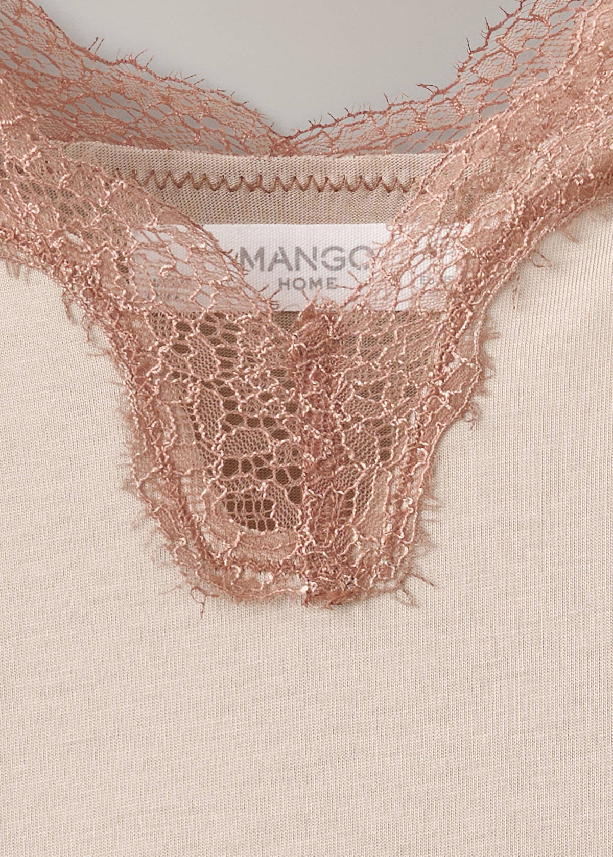 Lyocell cotton lace nightdress — Pink