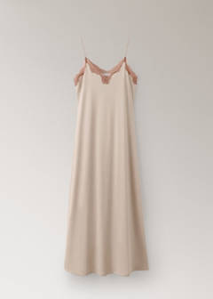 Lyocell cotton lace nightdress — Pink 6