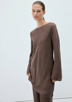 100% silk nightdress — Brown 1