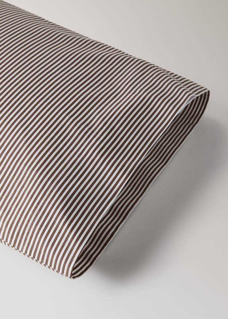 100% cotton percale striped pillowcase 45x110 cm - thumbnail 4