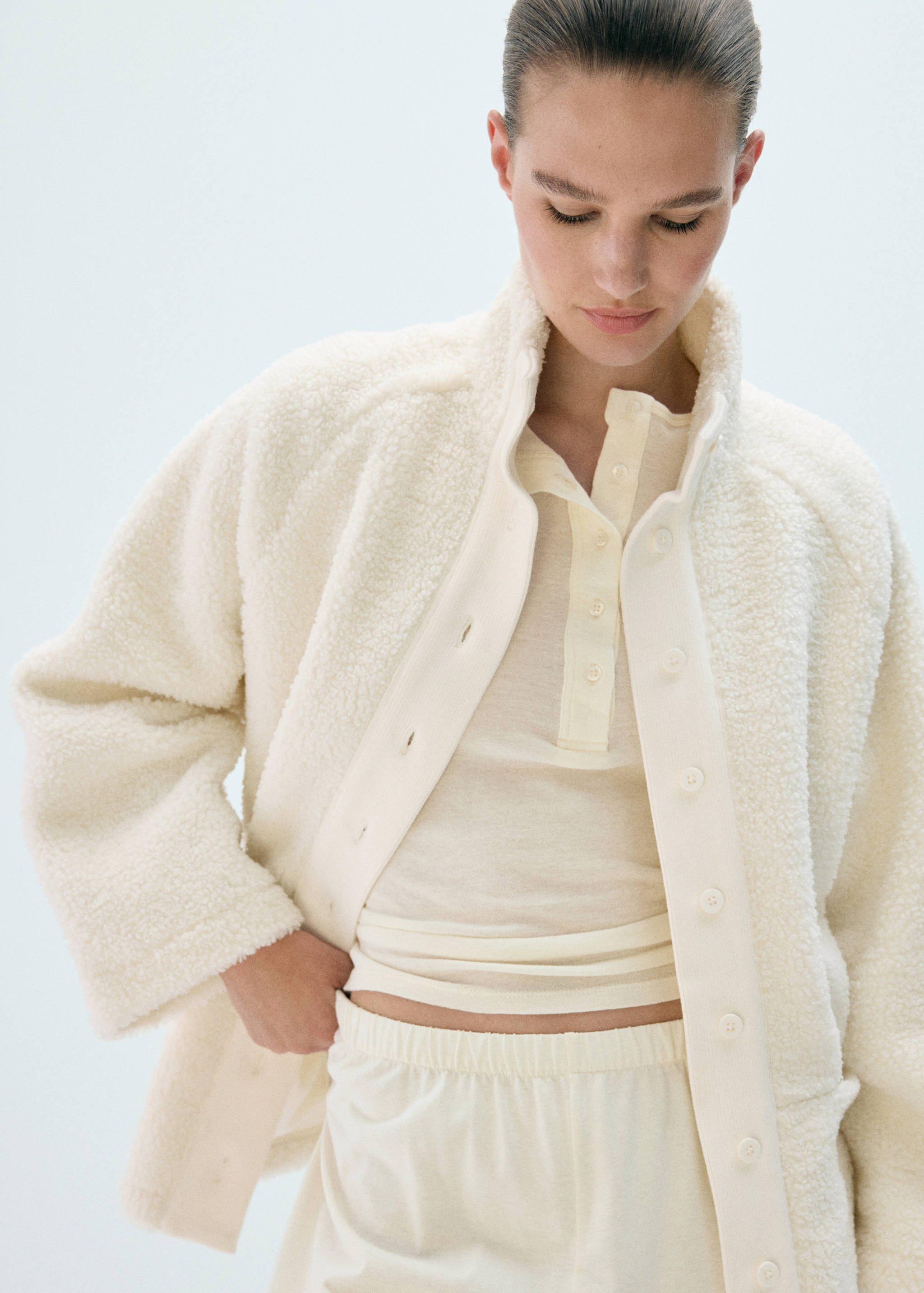 Sherpa buttoned cardigan - Details of the article 2