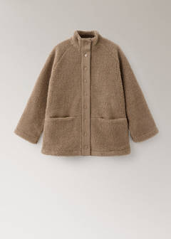 Sherpa buttoned cardigan — Medium Brown 5