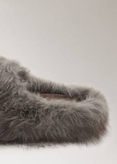 Maxi faux fur slipper — Grey 2