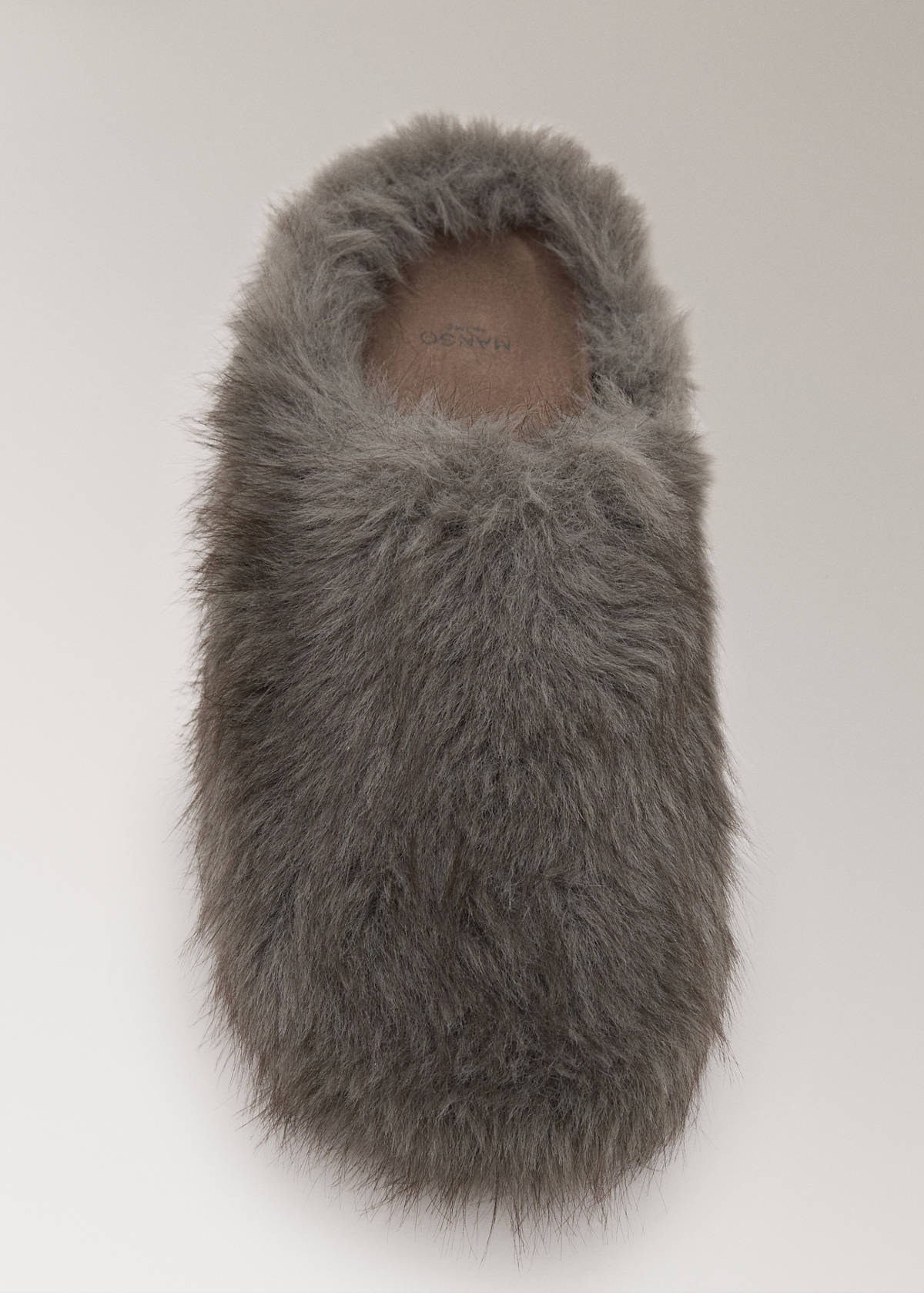 Maxi faux fur slipper — Grey
