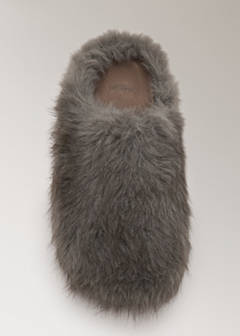 Maxi faux fur slipper — Grey 3