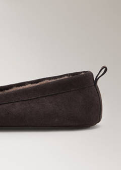 Leather moccasin with fur lining — Brown 2