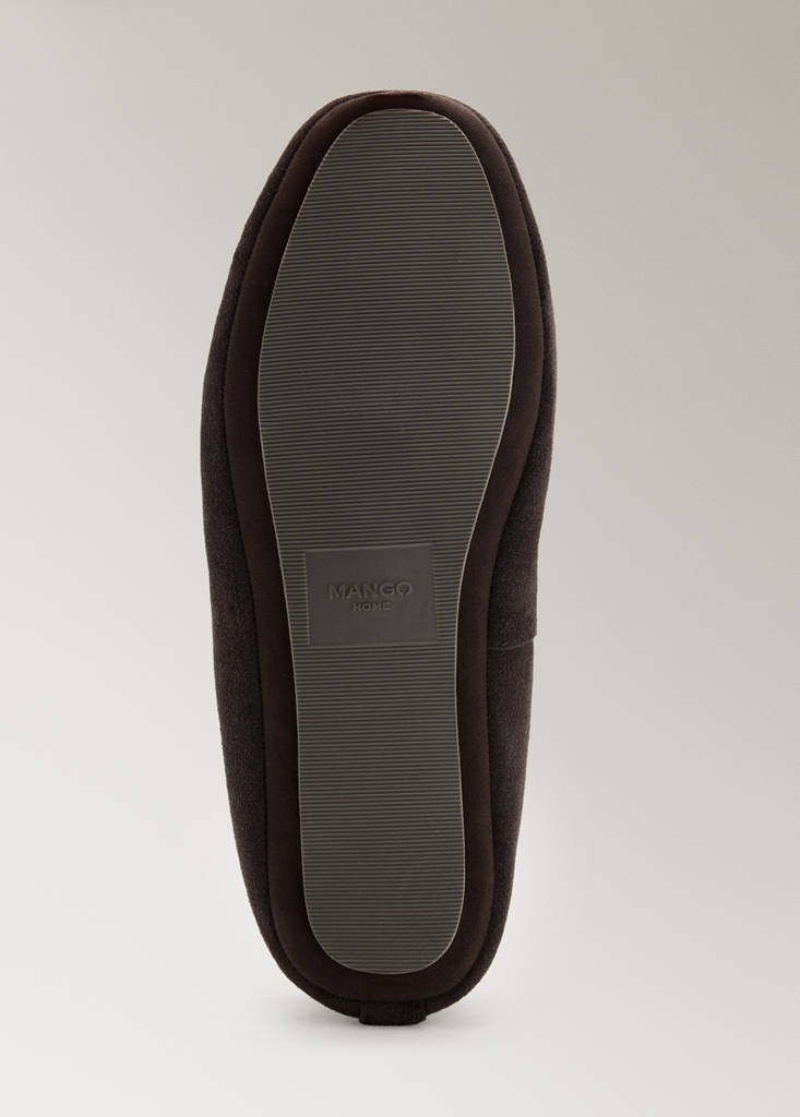 Leather moccasin with fur lining — Brown