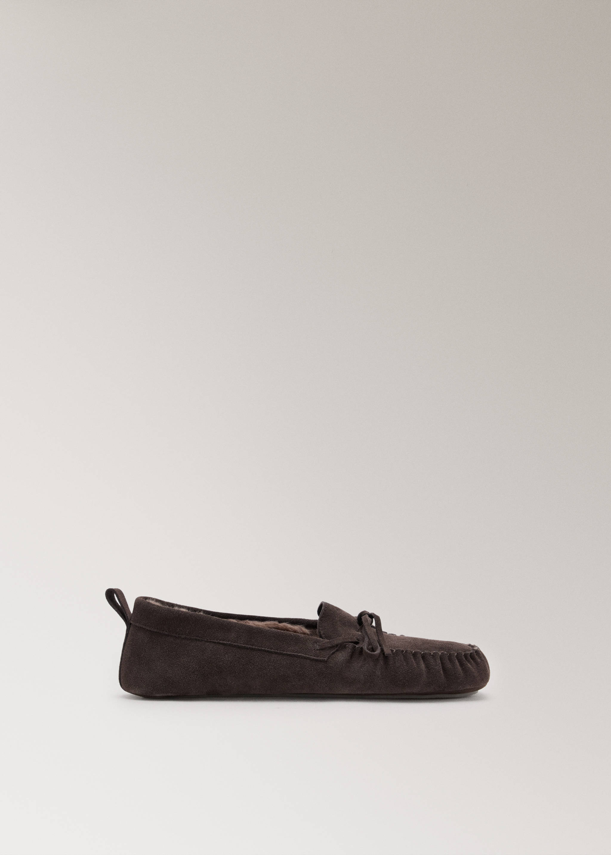 Leather moccasin with fur lining - Article without model