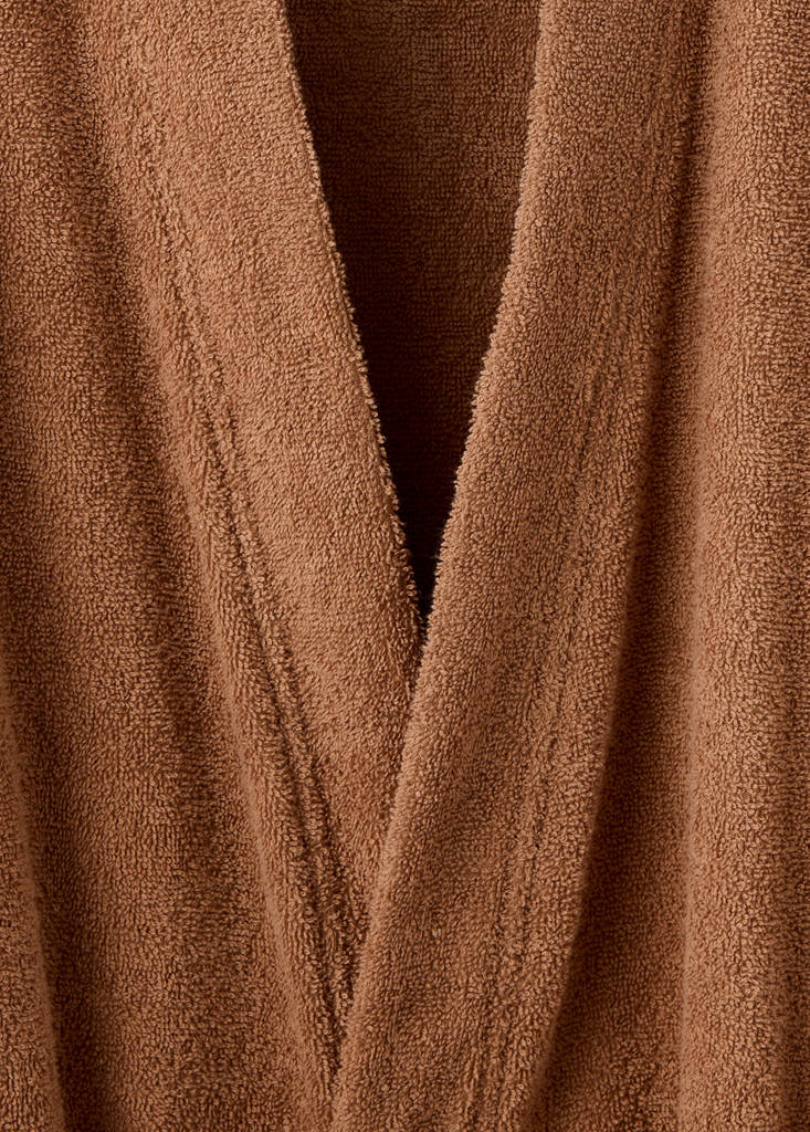 Terry cotton bathrobe — Medium Brown