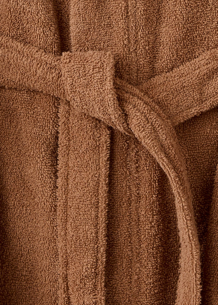 Terry cotton bathrobe — Medium Brown