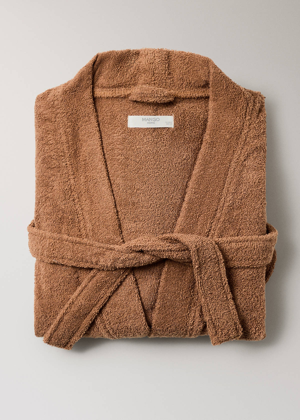 Terry cotton bathrobe — Medium Brown