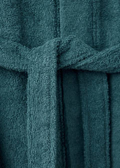 Terry cotton bathrobe — Petrol Blue 3